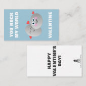 You Rock Mini Valentijn Notitiekaartje (Voorkant / Achterkant)