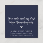 YOU ROCK modern luxe handgeschreven script goud na Vierkante Visitekaartje (Achterkant)