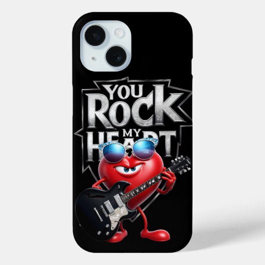 You Rock My Heart Phone Case – Music Lover Design (Achterkant)