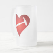 You Rock My World: Rock Hammer Heart Matglas Bierpul (Voorkant links)