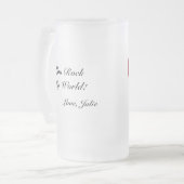 You Rock My World: Rock Hammer Heart Matglas Bierpul (Voorkant links)