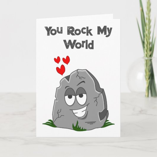 You Rock My World Valentijn Feestdagen Kaart (Voorkant)