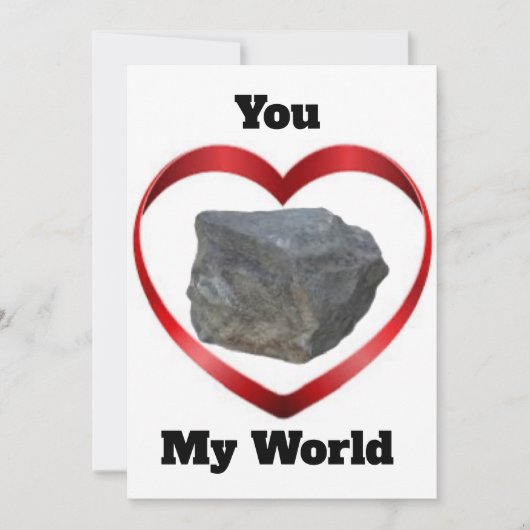 You Rock My World Valentijn’s Day Kaart (Voorkant)