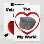 You Rock My World Valentijn’s Day Kaart (Voorkant / Achterkant)
