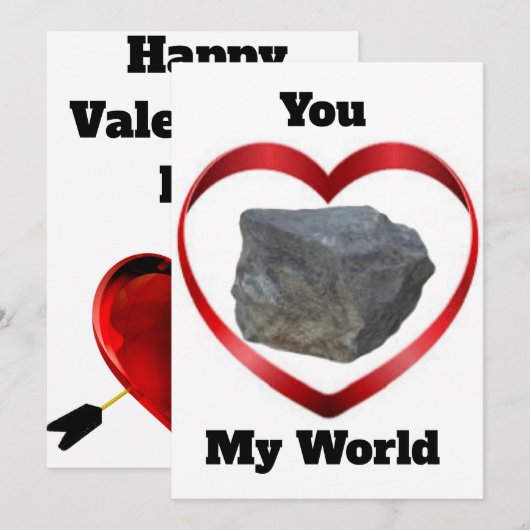 You Rock My World Valentijn’s Day Kaart (Voorkant / Achterkant)