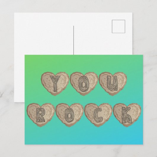 You Rock Platonic Valentijn Briefkaart (Voorkant / Achterkant)