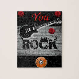 You Rock Red Guitar kinder puzzel