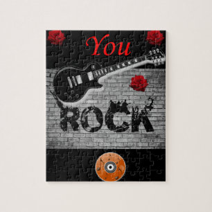 You Rock Red Guitar kinder puzzel Legpuzzel