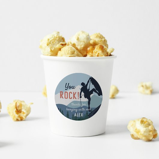 You Rock | Rockbeklimming Birthday Party Favor Ronde Sticker