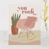 You Rock Rocking Valentijnsdag Kaart (Gele Bloem)
