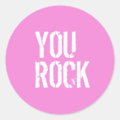 You Rock - Ronde Sticker (Voorkant)