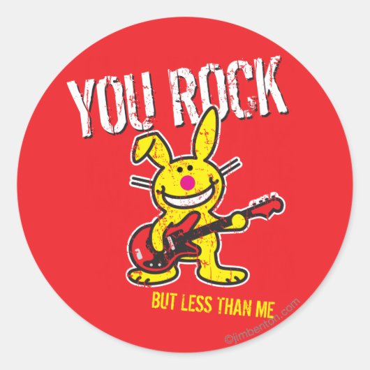 You Rock Ronde Sticker (Voorkant)