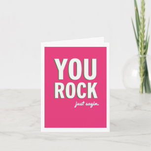 You Rock Roze Wenskaart Kaart