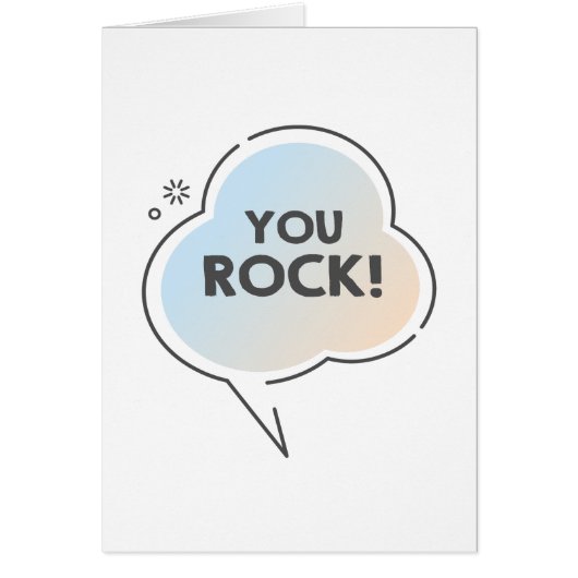 You rock text in chat bubble (Voorkant)