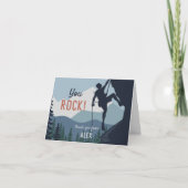 You Rock | Thema voor kinderklimmuur Bedankkaart (Voorkant)