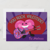 You Rock Valentijn gepersonaliseerde hart gitaar G (Voorkant)
