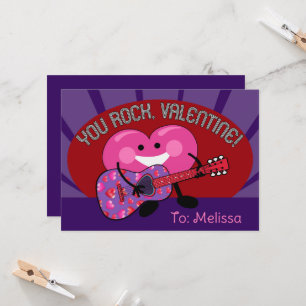 You Rock Valentijn gepersonaliseerde hart gitaar G