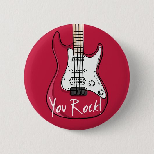 You Rock Valentijnsdag Button (Voorkant)