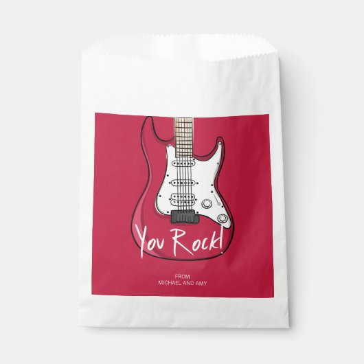 You Rock Valentijnsdag Favor Bag Bedankzakje (Voorkant)