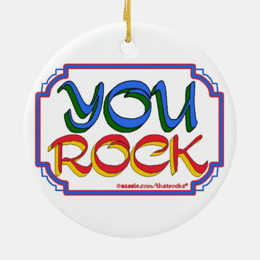 You Rock-versiering Keramisch Ornament (Achterkant)