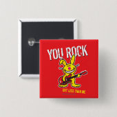 You Rock Vierkante Button 5,1 Cm (Voorkant /achterkant)