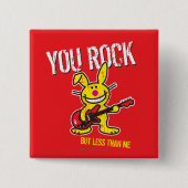 You Rock Vierkante Button 5,1 Cm (Voorkant)