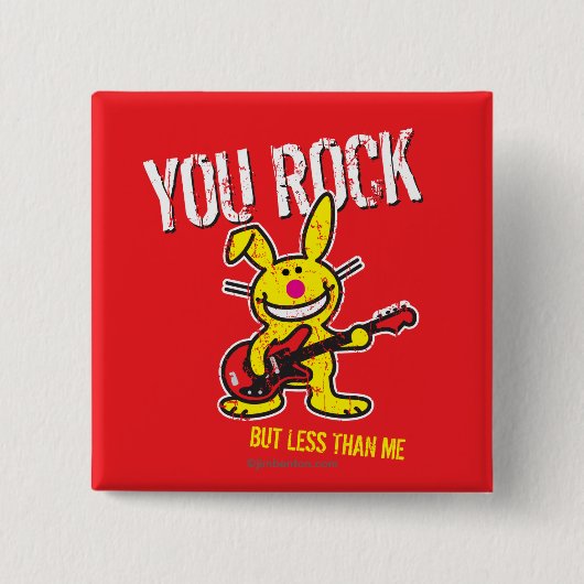 You Rock Vierkante Button 5,1 Cm (Voorkant)