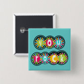 You Rock Vierkante Button 5,1 Cm (Voorkant /achterkant)