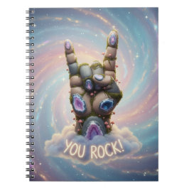 You Rock - Whimsical designed Spiral notebook Notitieboek