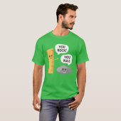 You Rock You Rule Funny School Pun Ruler and Rock T-shirt (Voorkant volledig)