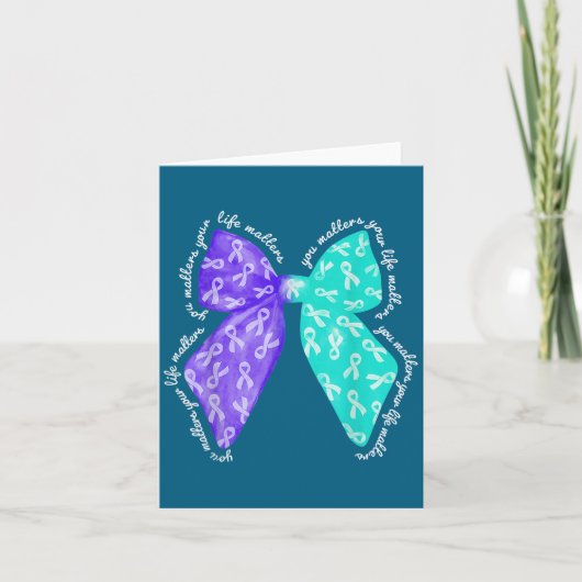 You S Your Life S Suicide Prevention Awareness  Kaart (Voorkant)