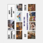 You said: Best Grandpa Ever Photo Collage Fleece Deken (Voorkant)
