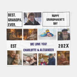 You said: Best Grandpa Ever Photo Collage  Fleece Deken