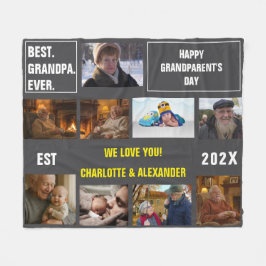 You said: Best Grandpa Ever Photo Collage  Fleece Deken