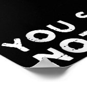 You Saw Nothing Black Cat Funny Halloween  Poster (Hoek)