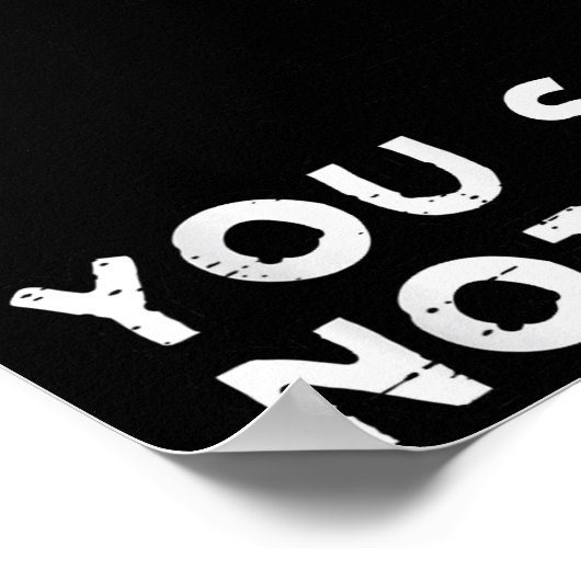 You Saw Nothing Black Cat Funny Halloween  Poster (Hoek)