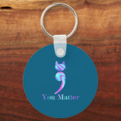 You Semicolon Cat Suicide Mental Health Awareness  Sleutelhanger (Voorkant)