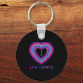 You Semicolon Heart Suicide Prevention Awareness  Sleutelhanger (Voorkant)