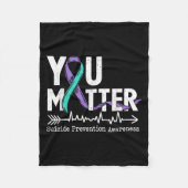 You Semicolon Suicide Prevention Awareness Week  Fleece Deken (Voorkant)