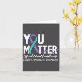 You Semicolon Suicide Prevention Awareness Week Kaart (Gele Bloem)