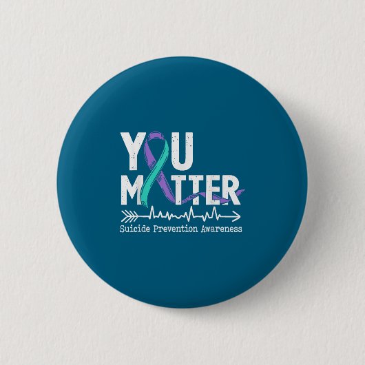 You Semicolon Suicide Prevention Awareness Week  Ronde Button 5,7 Cm (Voorkant)