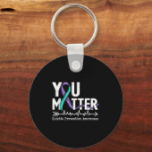 You Semicolon Suicide Prevention Awareness Week  Sleutelhanger (Voorkant)