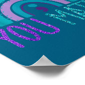 You Semicolon Suicide Prevention Purple Teal Rainb Poster (Hoek)