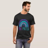 You Semicolon Suicide Prevention Purple Teal Rainb T-shirt (Voorkant volledig)