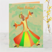 You Shine Black Dancer African American Birthday Kaart (Gele Bloem)
