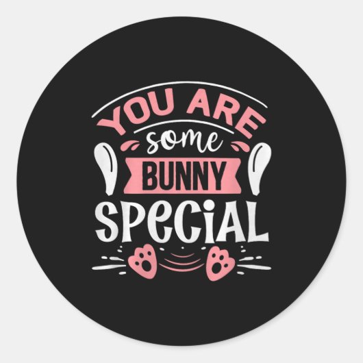 You Some Bunny Special Premium Tri-blend Ronde Sticker (Voorkant)