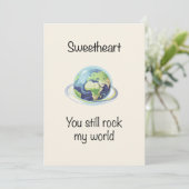 You Still Rock My World Valentine Postcard Feestdagenkaart (Staand voorkant)
