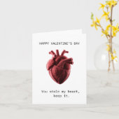 You stole my heart Valentines day Kaart (Gele Bloem)