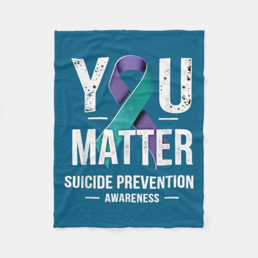You Suicide Prevention Awareness Fleece Deken (Voorkant)