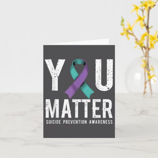 You Suicide Prevention Awareness  Kaart (Gele Bloem)